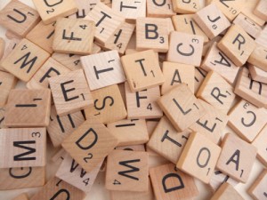 Scrabble tiles
